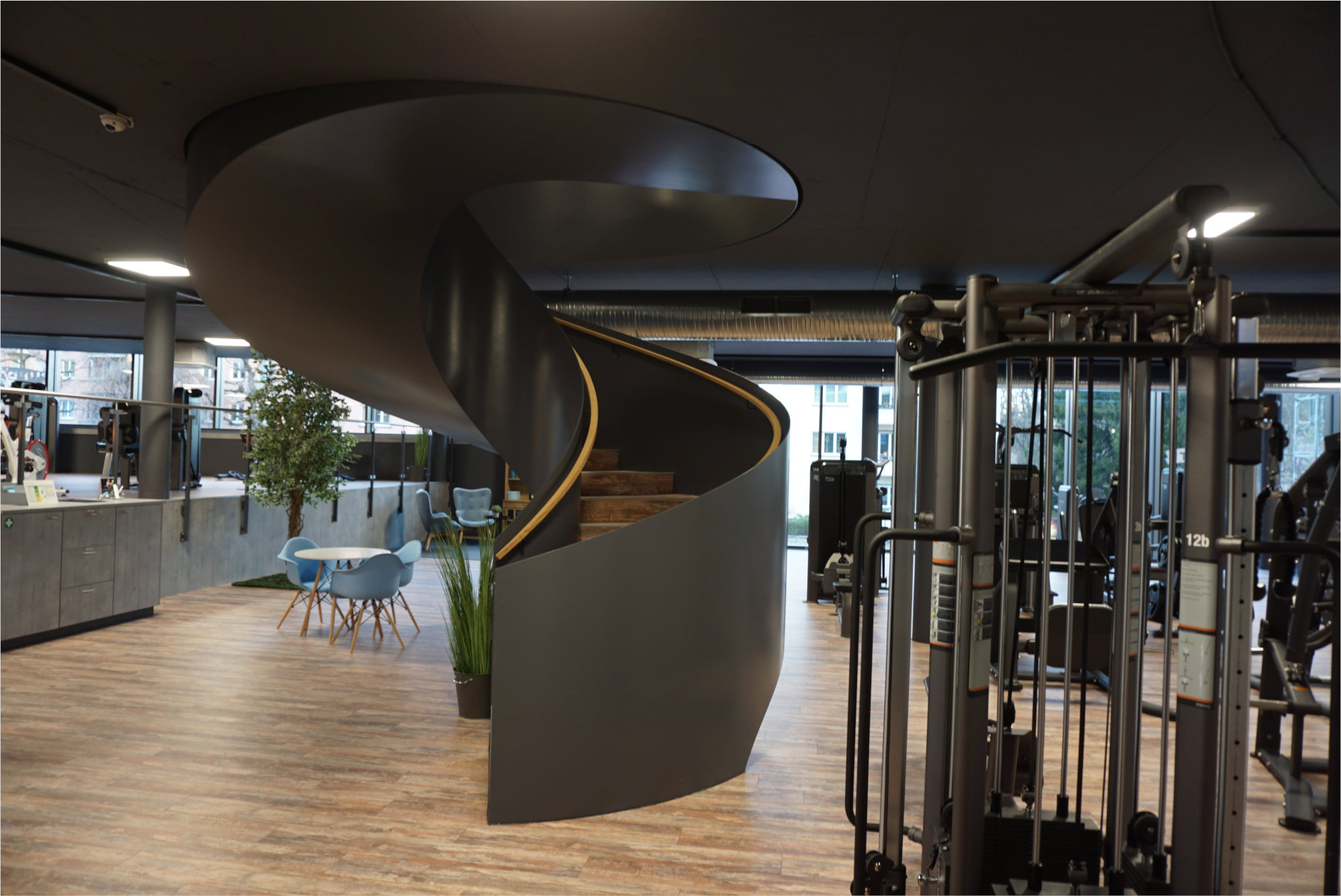 Wendeltreppe f&uuml;r die Fitness